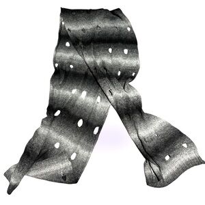 Vintage polka dot distressed holes wool scarf